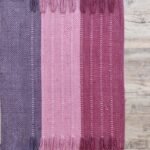 Woven Cotton Yoga Mat with Fringe, Pink & Beige Color Block Meditation Rug, Boho Eco-Friendly Ashtanga Mat, Minimalist Workout Runner view 4