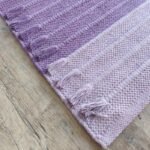 Handwoven Cotton Yoga Rug | Purple Gradient Eco-Friendly Workout Mat, Natural Non-Toxic Meditation Mat, Ashtanga Practice Rug view 9