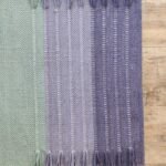 Handwoven Cotton Yoga Mat | Lavender & Mint Ombre Meditation Rug | Eco-Friendly Ashtanga Mat | Boho Woven Fitness Mat with Tassels view 5