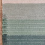 Eco-Friendly Cotton Yoga Rug | Woven Green Color Block Ashtanga Mat | Natural Non-Toxic Meditation Blanket | Washable Fitness Mat view 6