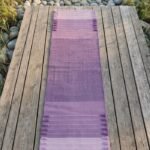 Handwoven Cotton Yoga Rug | Purple Gradient Eco-Friendly Workout Mat, Natural Non-Toxic Meditation Mat, Ashtanga Practice Rug view 4