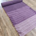 Handwoven Cotton Yoga Rug | Purple Gradient Eco-Friendly Workout Mat, Natural Non-Toxic Meditation Mat, Ashtanga Practice Rug view 2