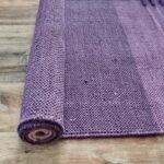 Handwoven Cotton Yoga Rug | Purple Gradient Eco-Friendly Workout Mat, Natural Non-Toxic Meditation Mat, Ashtanga Practice Rug view 6