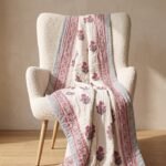 Indian Hand Block Print Floral Quilt | 100% Cotton Lightweight Summer Blanket | Pink Motif Boho Bedspread | Jaipuri Razai view 8