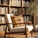 Textured Boho Accent Pillow – Brown & Mustard Aztec Tribal Woven Wool Couch Cushion view 3