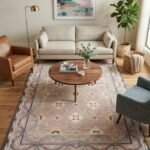 Authentic Oushak Wool Carpet | Handmade Persian-Style Rug view 2