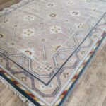 Authentic Oushak Wool Carpet | Handmade Persian-Style Rug view 10