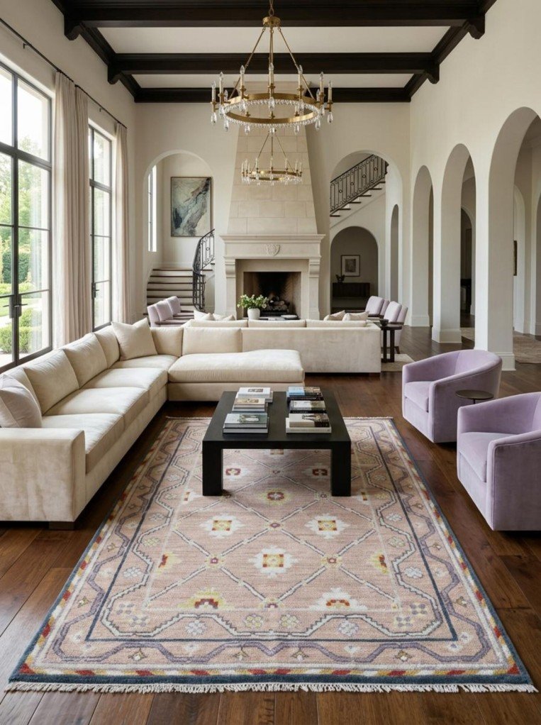 Authentic Oushak Wool Carpet | Handmade Persian-Style Rug