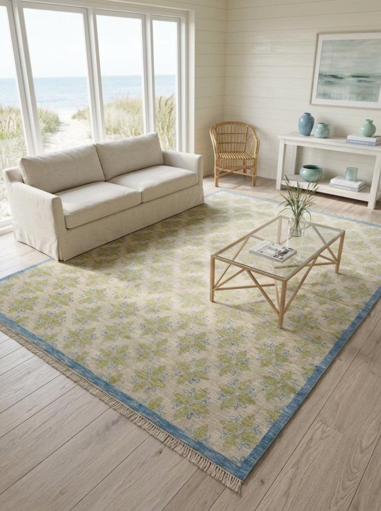 Traditional Oushak Wool Carpet | Handmade Indian Rug Craftsmanship (Copy)