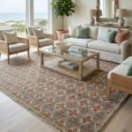 Traditional Oushak Wool Carpet | Handmade Indian Rug Craftsmanship view 1