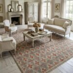Traditional Oushak Wool Carpet | Handmade Indian Rug Craftsmanship view 6