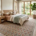 Traditional Oushak Wool Carpet | Handmade Indian Rug Craftsmanship view 10