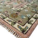 Handcrafted Oushak Wool Rug | Elegant Traditional Carpet Design view 8