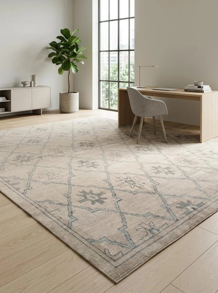 Luxury Handmade Oushak Wool Carpet | Handcrafted in India