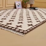 Modern Wool Moroccan Rug | Handwoven Geometric Design view 25