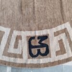 Oushak Wool Knotted Round Rug | Handmade Carpet for Luxury Interiors view 18