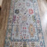 Elegant Hand Knotted Wool Oushak Carpet | Luxury Interior Rug view 20