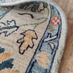 Elegant Hand Knotted Wool Oushak Carpet | Luxury Interior Rug view 7