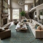 Vintage Style Wool Oushak Rug | Hand Knotted Carpet view 11