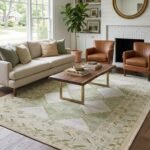 Handcrafted Wool Oushak Rug | Traditional Knotted Carpet view 10