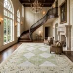 Handcrafted Wool Oushak Rug | Traditional Knotted Carpet view 8