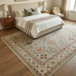 Classic Wool Oushak Carpet | Hand Knotted Artisan Rug view 17