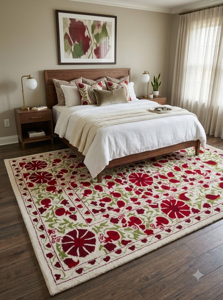 Designer Hand Tufted Wool Rug | Modern Geometric Pattern