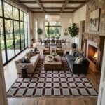 Traditional Hand Knotted Oushak Carpet | Premium Wool Rug view 13