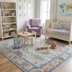 Elegant Hand Knotted Wool Oushak Carpet | Luxury Interior Rug view 11