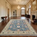 Oushak Style Wool Carpet | Traditional Hand Knotted Rug view 6