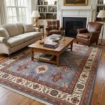 Hand Knotted Wool Oushak Rug | Heritage Inspired Carpet view 8