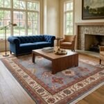 Hand Knotted Wool Oushak Rug | Heritage Inspired Carpet view 7