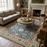 Oushak Style Wool Carpet | Traditional Hand Knotted Rug view 15
