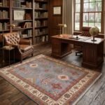 Hand Knotted Wool Oushak Rug | Heritage Inspired Carpet view 5