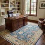 Oushak Style Wool Carpet | Traditional Hand Knotted Rug view 10