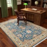 Oushak Style Wool Carpet | Traditional Hand Knotted Rug view 9