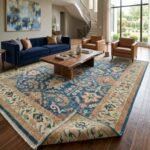 Oushak Style Wool Carpet | Traditional Hand Knotted Rug view 8