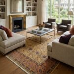Large Hand Knotted Wool Oushak Carpet | Luxury Floor Rug view 11