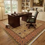 Large Hand Knotted Wool Oushak Carpet | Luxury Floor Rug view 9
