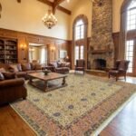 Large Hand Knotted Wool Oushak Carpet | Luxury Floor Rug view 1