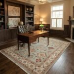 Classic Wool Oushak Carpet | Hand Knotted Artisan Rug view 14