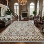 Classic Wool Oushak Carpet | Hand Knotted Artisan Rug view 13