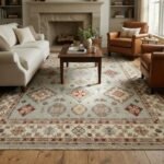 Classic Wool Oushak Carpet | Hand Knotted Artisan Rug view 7