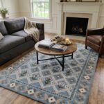 Indian Hand Tufted Wool Rug | Artisan Handmade Carpet view 3