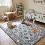 Indian Hand Tufted Wool Rug | Artisan Handmade Carpet view 13