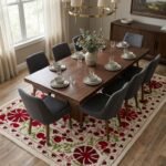 Designer Hand Tufted Wool Rug | Modern Geometric Pattern view 16