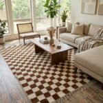Handwoven Wool Moroccan Rug | Modern Geometric Pattern view 7