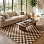 Handwoven Wool Moroccan Rug | Modern Geometric Pattern view 8