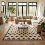 Modern Wool Moroccan Rug | Handwoven Geometric Design view 14