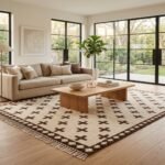Modern Wool Moroccan Rug | Handwoven Geometric Design view 4